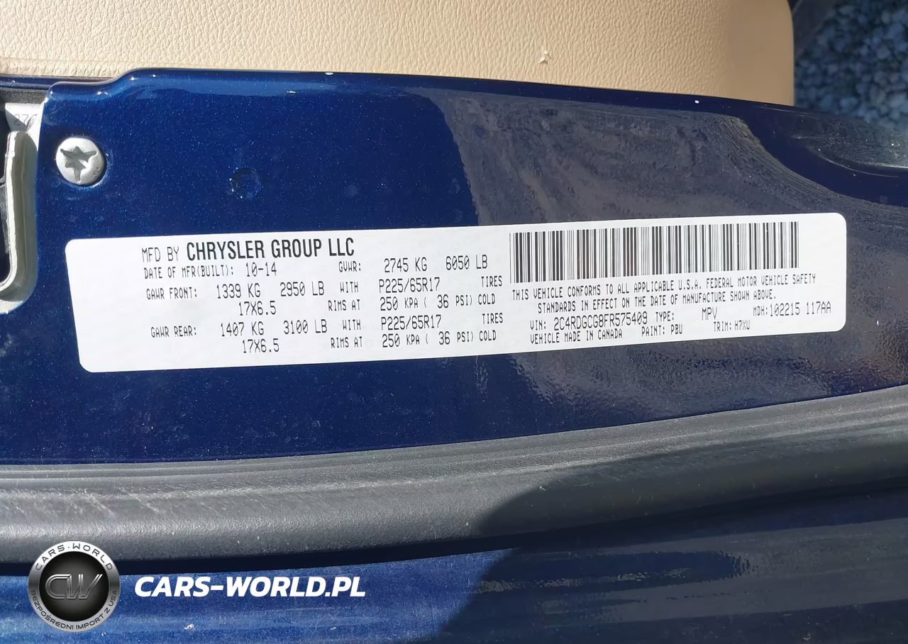 2015 Dodge Grand Caravan Sxt VIN:2C4RDGCG8FR575409 - 9