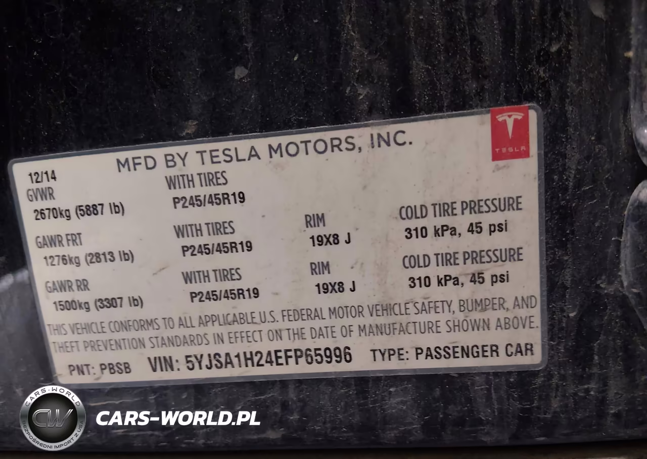 2014 Tesla Model S P85D VIN:5YJSA1H24EFP65996 - 9