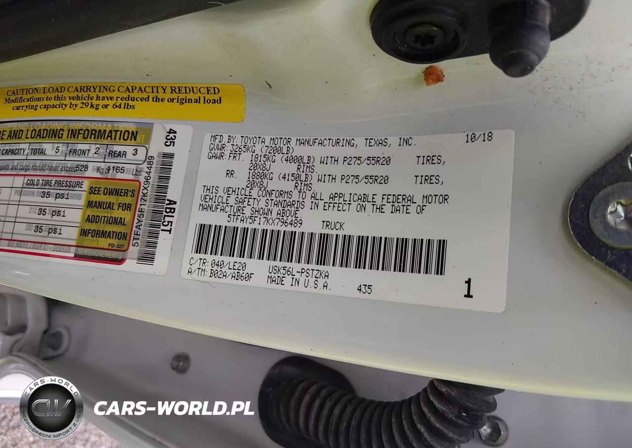 2019 Toyota Tundra Platinum 5.7L V8 VIN:5TFAY5F17KX796489 - 9