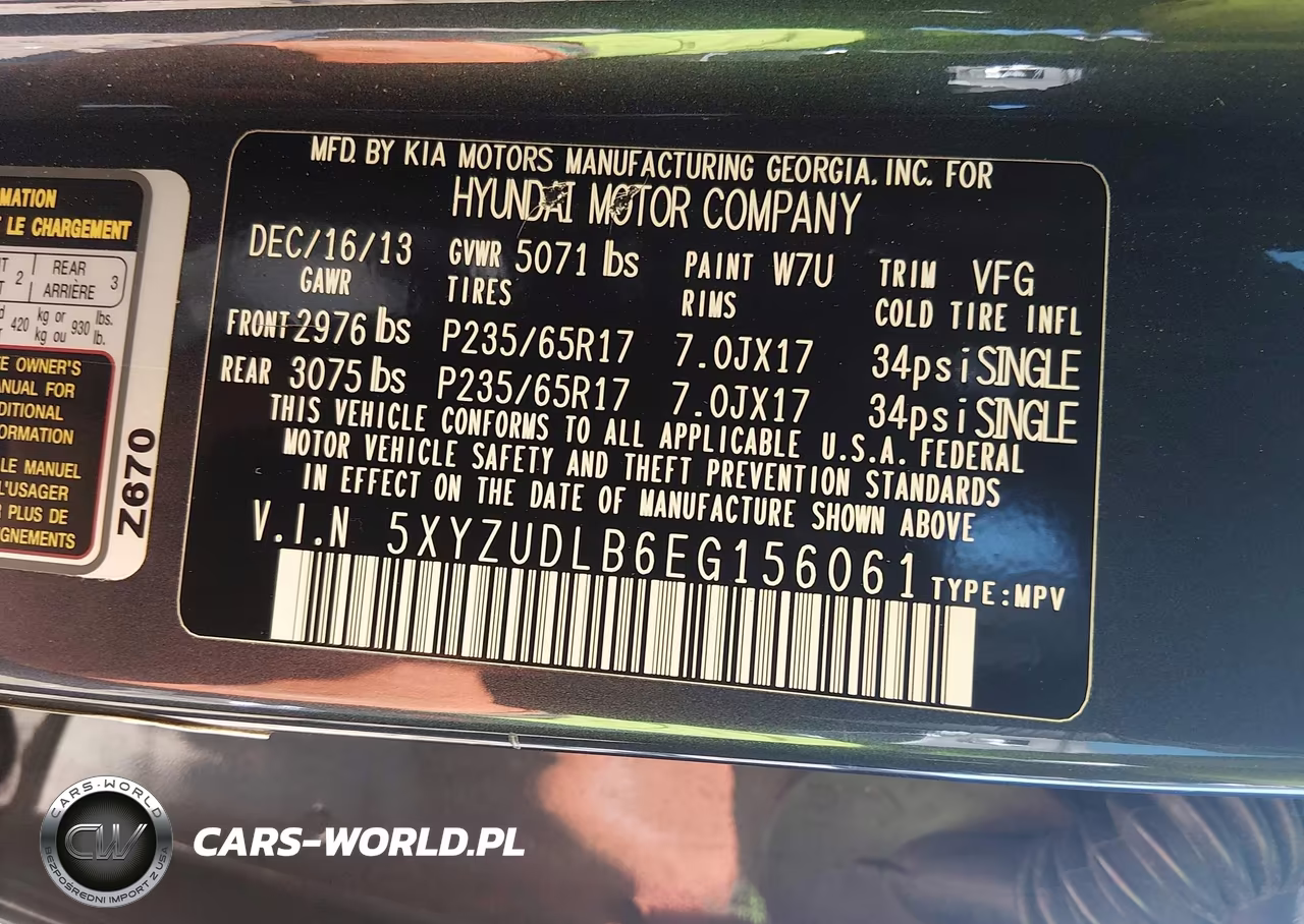 2014 Hyundai Santa Fe Sport 2.4L VIN:5XYZUDLB6EG156061 - 9
