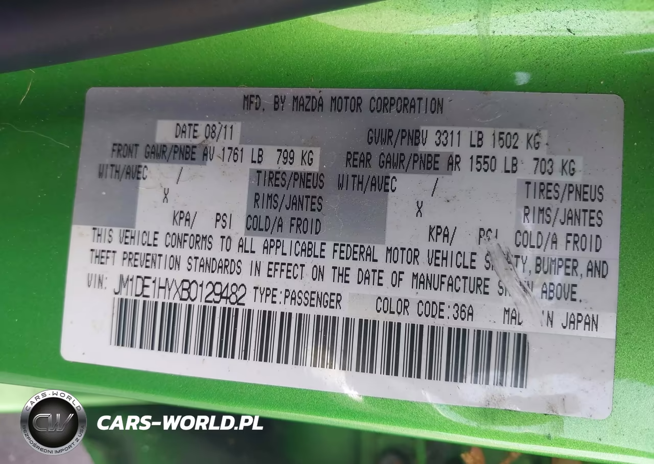 2011 Mazda Mazda2 Sport VIN:JM1DE1HYXB0129482 - 9