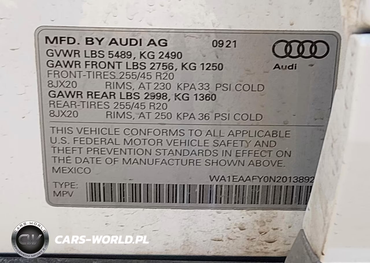 2022 Audi Q5 Premium Plus 45 Tfsi S Line Quattro S Tronic VIN:WA1EAAFY0N2013892 - 9