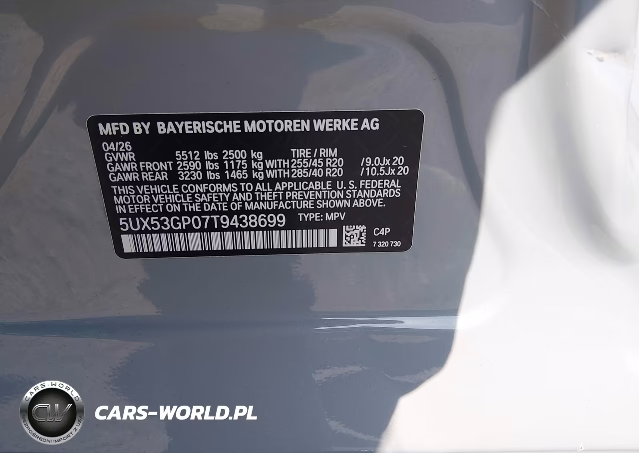 2026 BMW X3 30 xDrive VIN:5UX53GP07T9438699 - 8