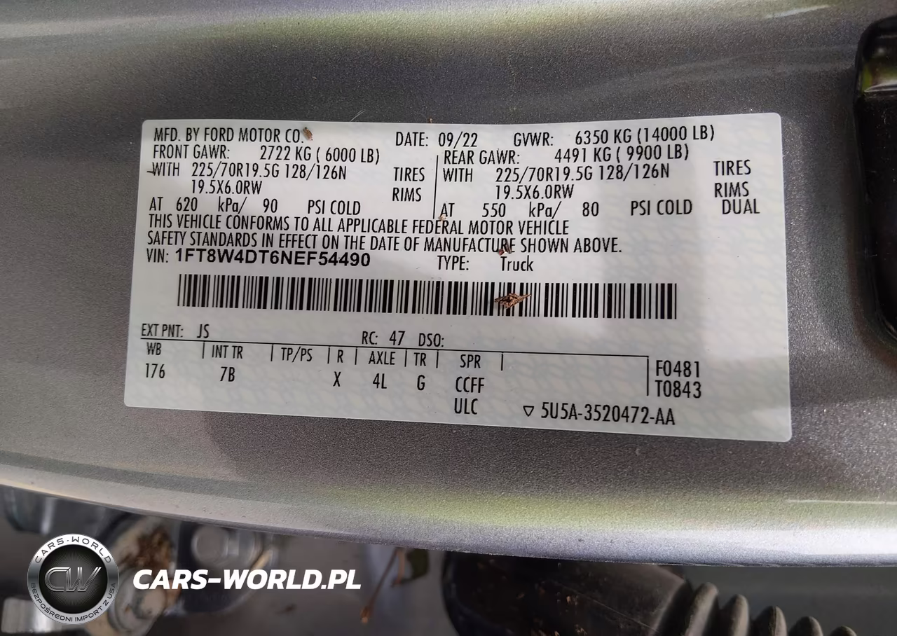2022 Ford F-450 Platinum VIN:1FT8W4DT6NEF54490 - 9