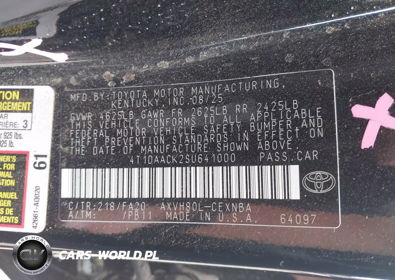 2025 Toyota Camry Le VIN:4T1DAACK2SU641000 - 9