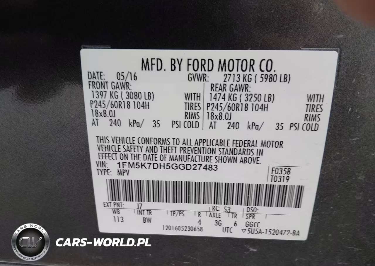 2016 Ford Explorer Xlt VIN:1FM5K7DH5GGD27483 - 9