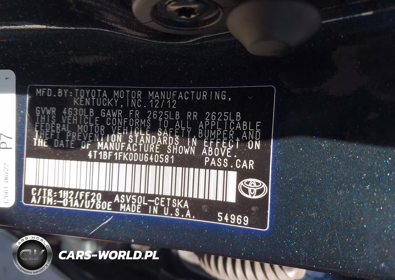 2013 Toyota Camry Se VIN:4T1BF1FK0DU640581 - 9