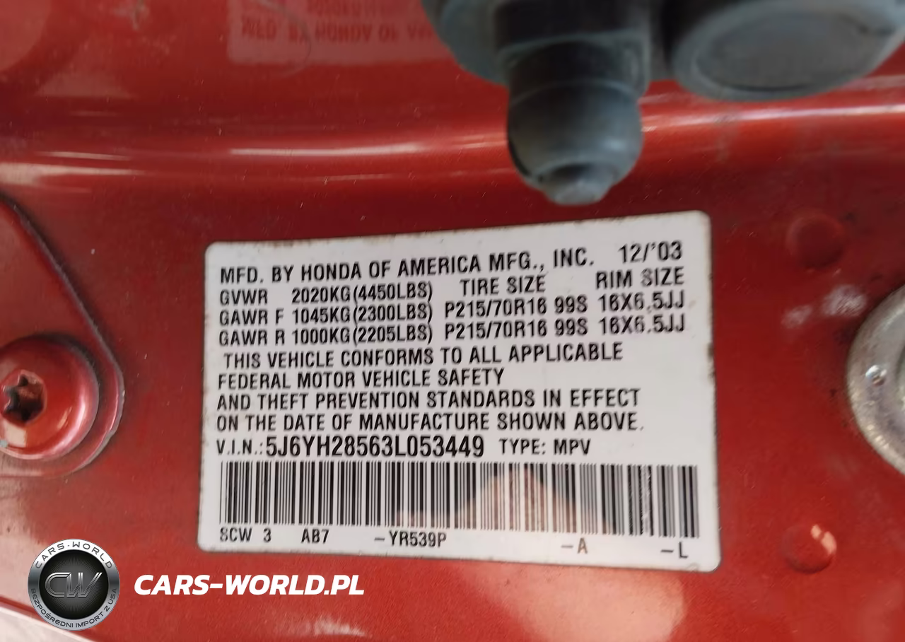 2003 Honda Element Ex VIN:5J6YH28563L053449 - 9