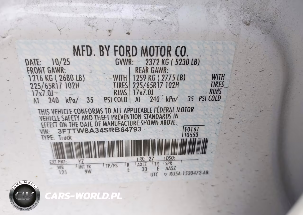 2025 Ford Maverick Xl VIN:3FTTW8A34SRB64793 - 9