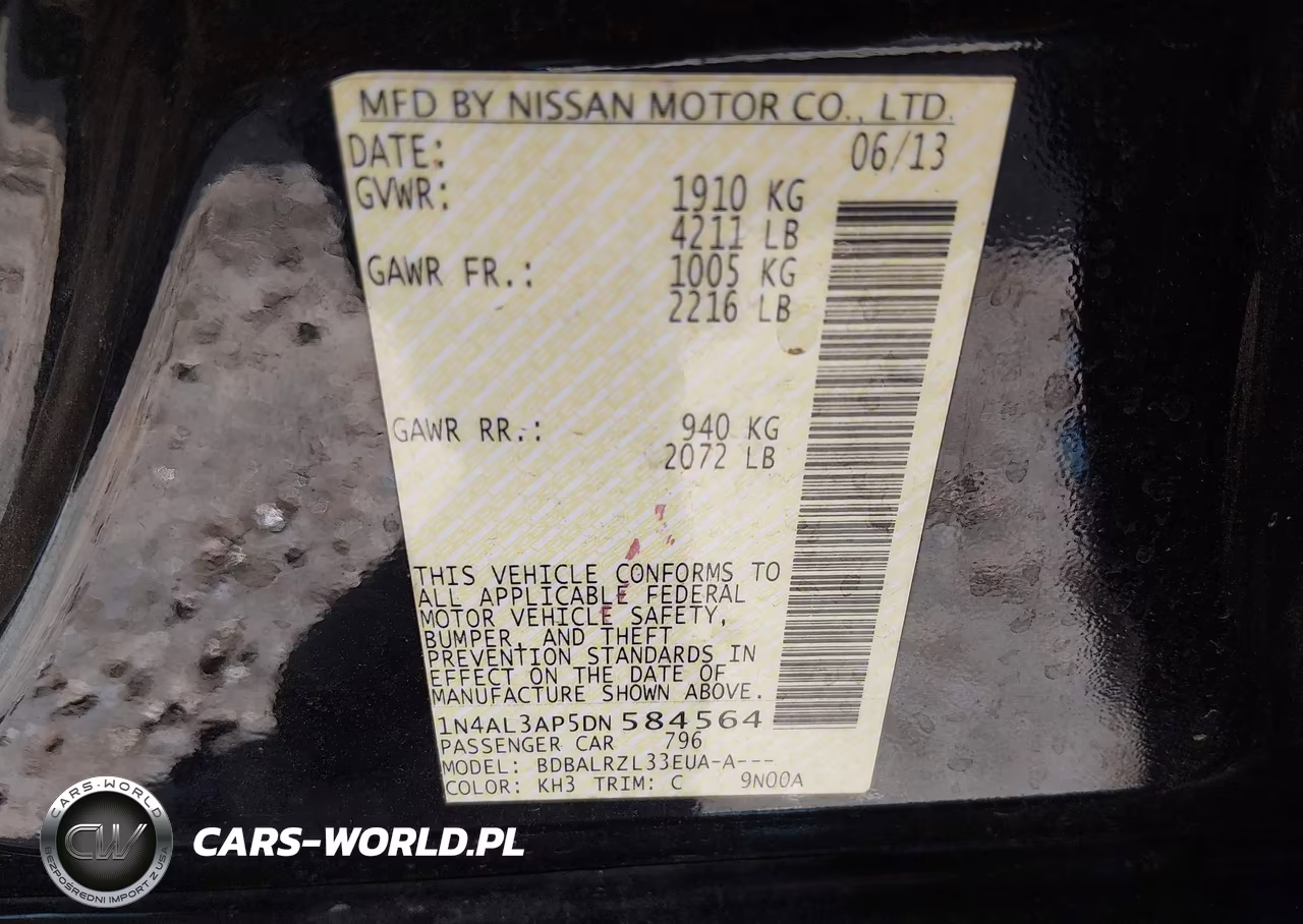 2013 Nissan Altima 2.5 S VIN:1N4AL3AP5DN584564 - 9