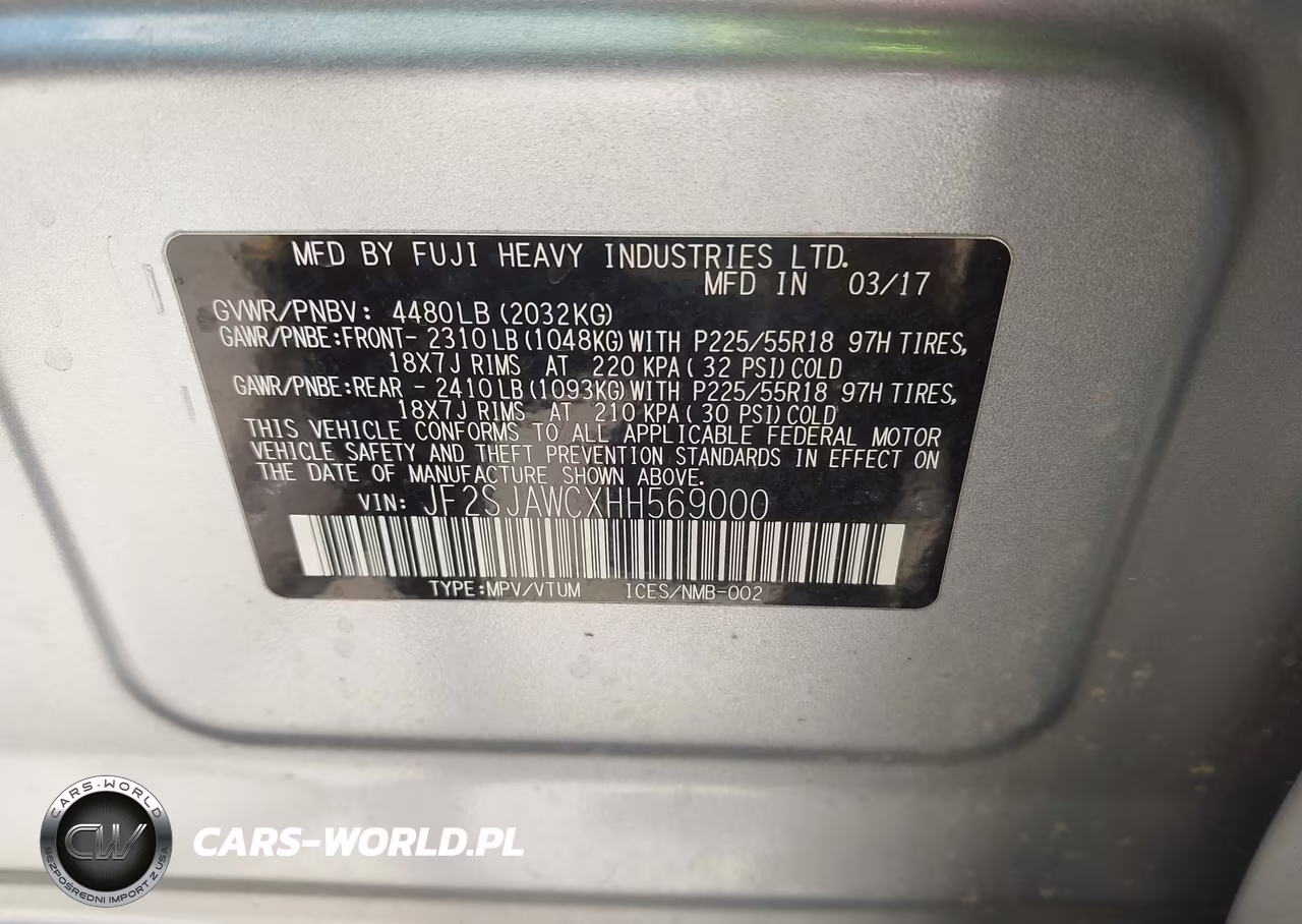 2017 Subaru Forester 2.5I Touring VIN:JF2SJAWCXHH569000 - 9