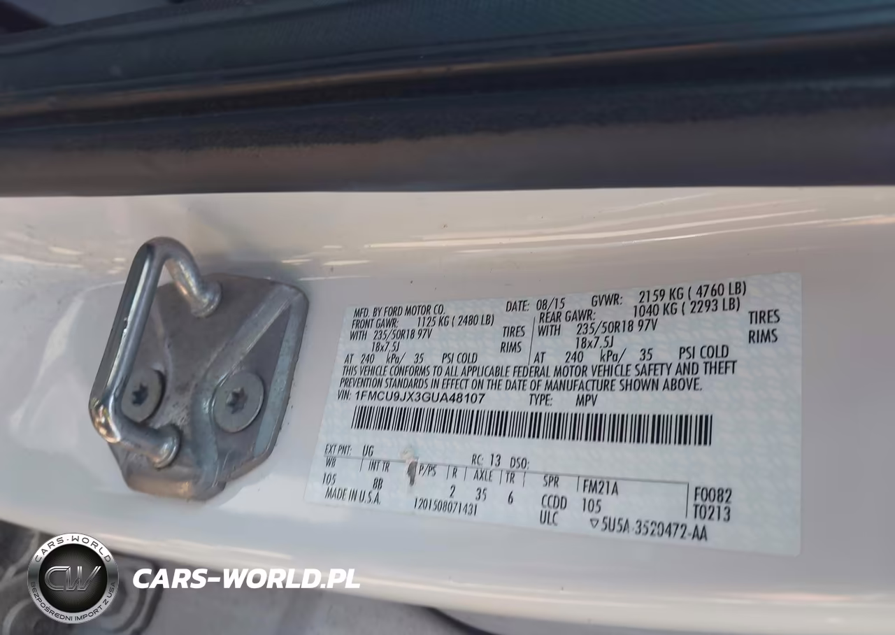 2016 Ford Escape Titanium VIN:1FMCU9JX3GUA48107 - 9