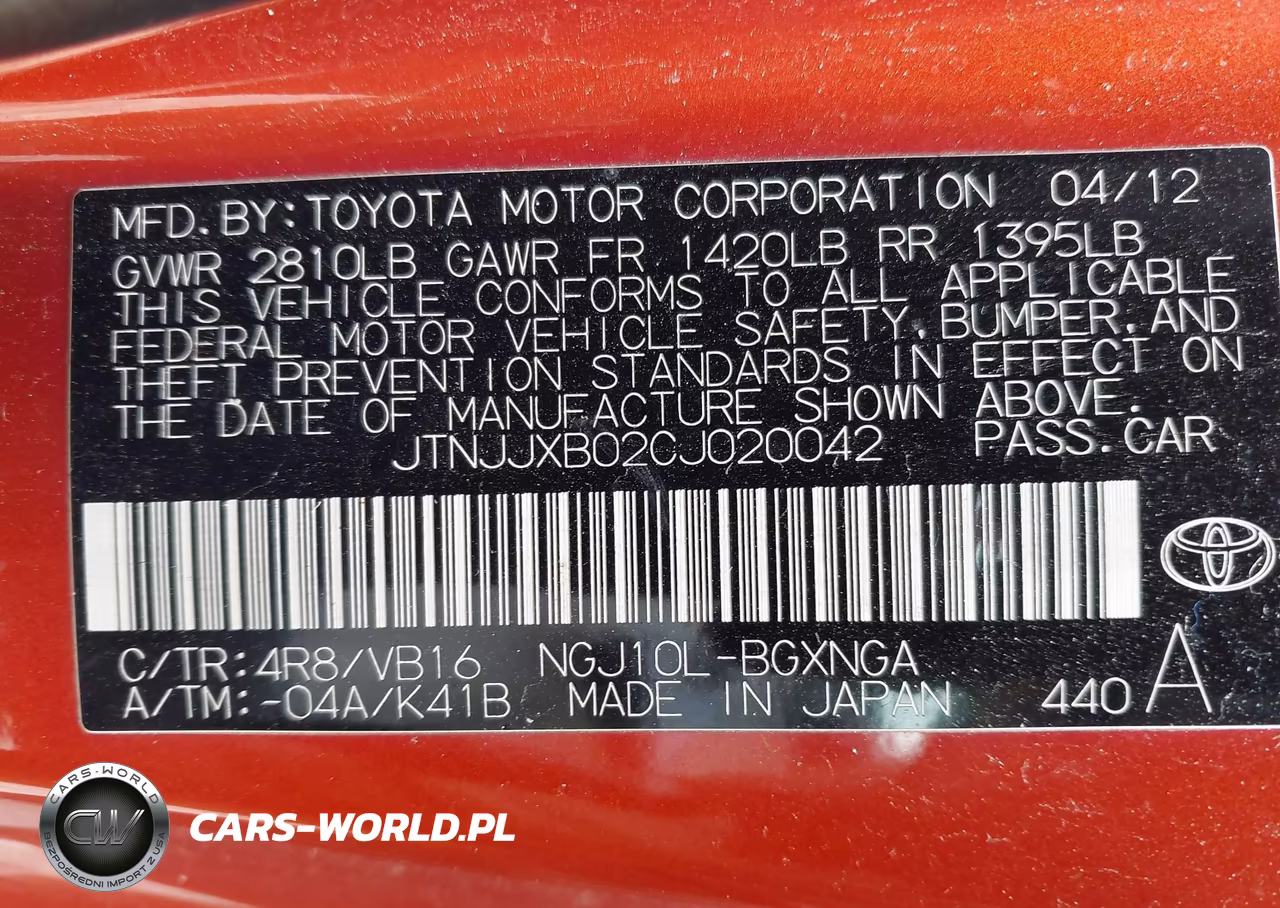2012 Scion Iq VIN:JTNJJXB02CJ020042 - 9