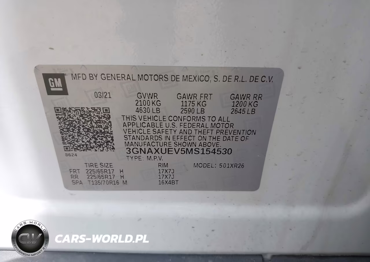 2021 Chevrolet Equinox Awd Lt VIN:3GNAXUEV5MS154530 - 9