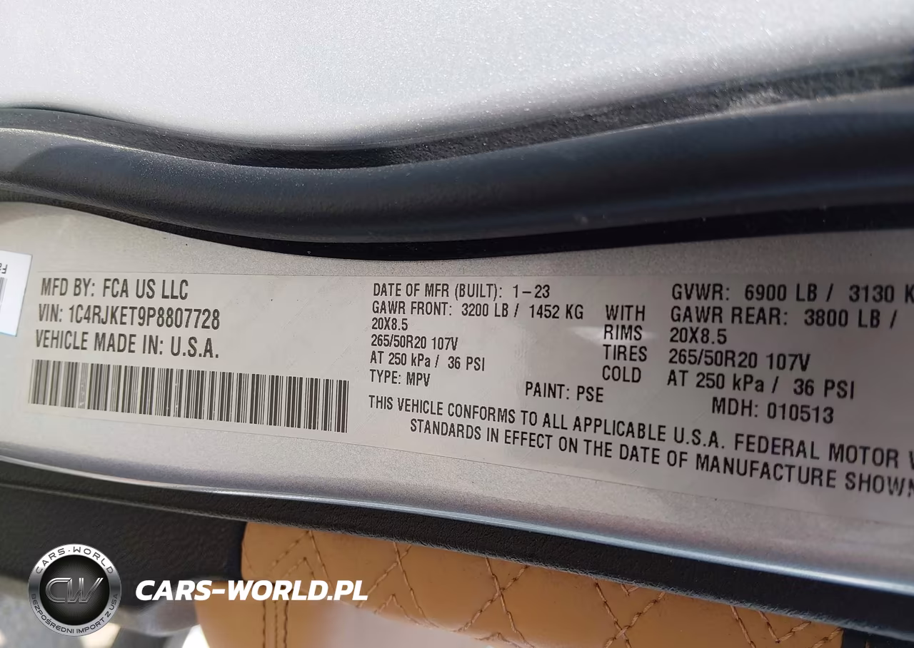 2023 Jeep Grand Cherokee L Summit 4X4 VIN:1C4RJKET9P8807728 - 9