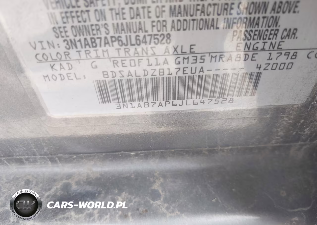2018 Nissan Sentra Sv VIN:3N1AB7AP6JL647528 - 9