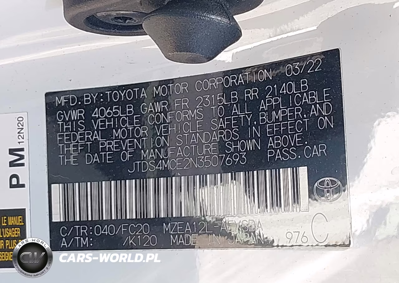 2022 Toyota Corolla Se VIN:JTDS4MCE2N3507693 - 9