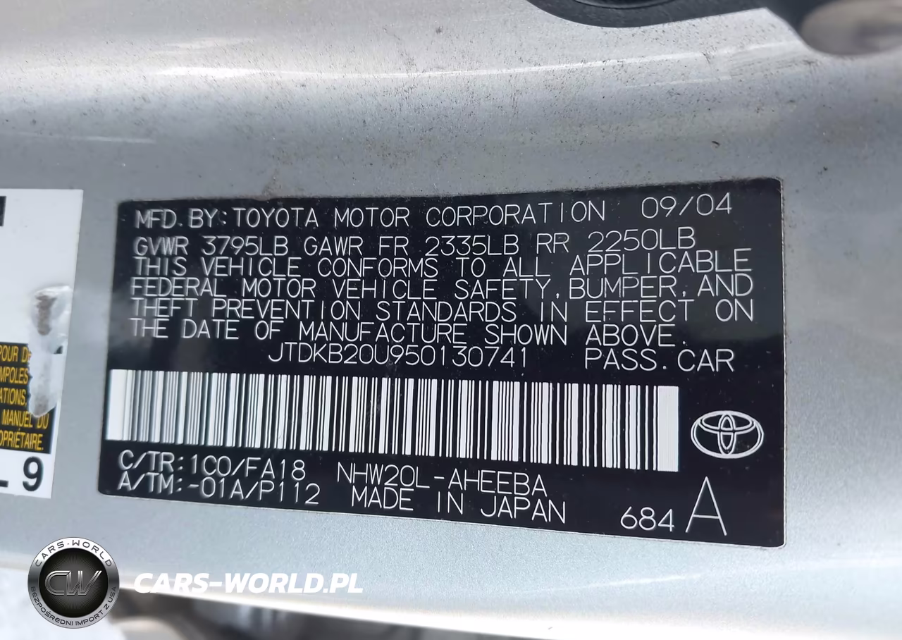 2005 Toyota Prius VIN:JTDKB20U950130741 - 9