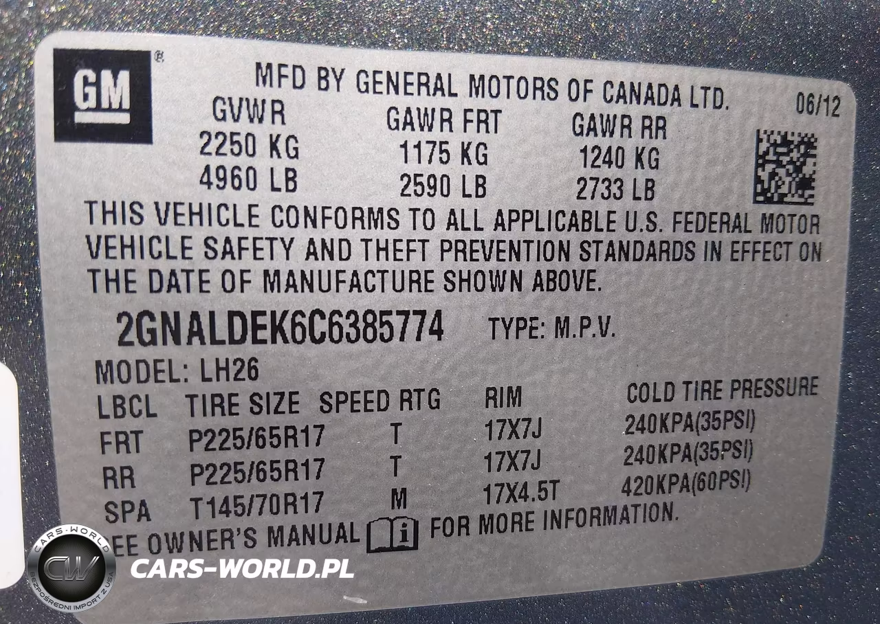 2012 Chevrolet Equinox 1Lt VIN:2GNALDEK6C6385774 - 9