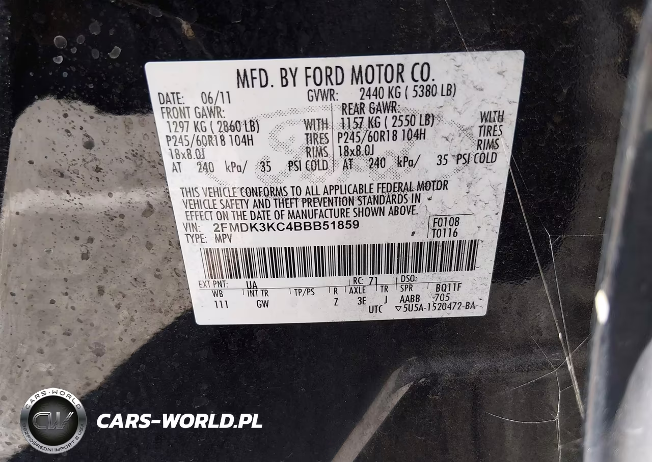 2011 Ford Edge Limited VIN:2FMDK3KC4BBB51859 - 13