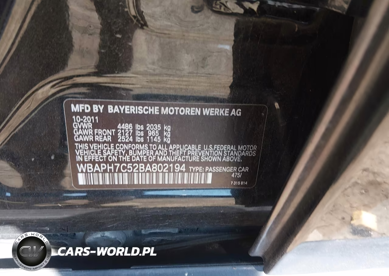2011 BMW 328I VIN:WBAPH7C52BA802194 - 9