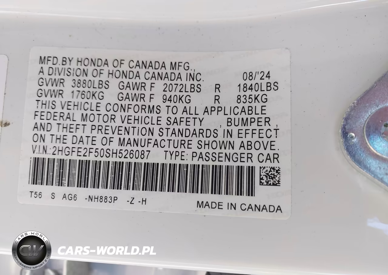 2025 Honda Civic Sport VIN:2HGFE2F50SH526087 - 9