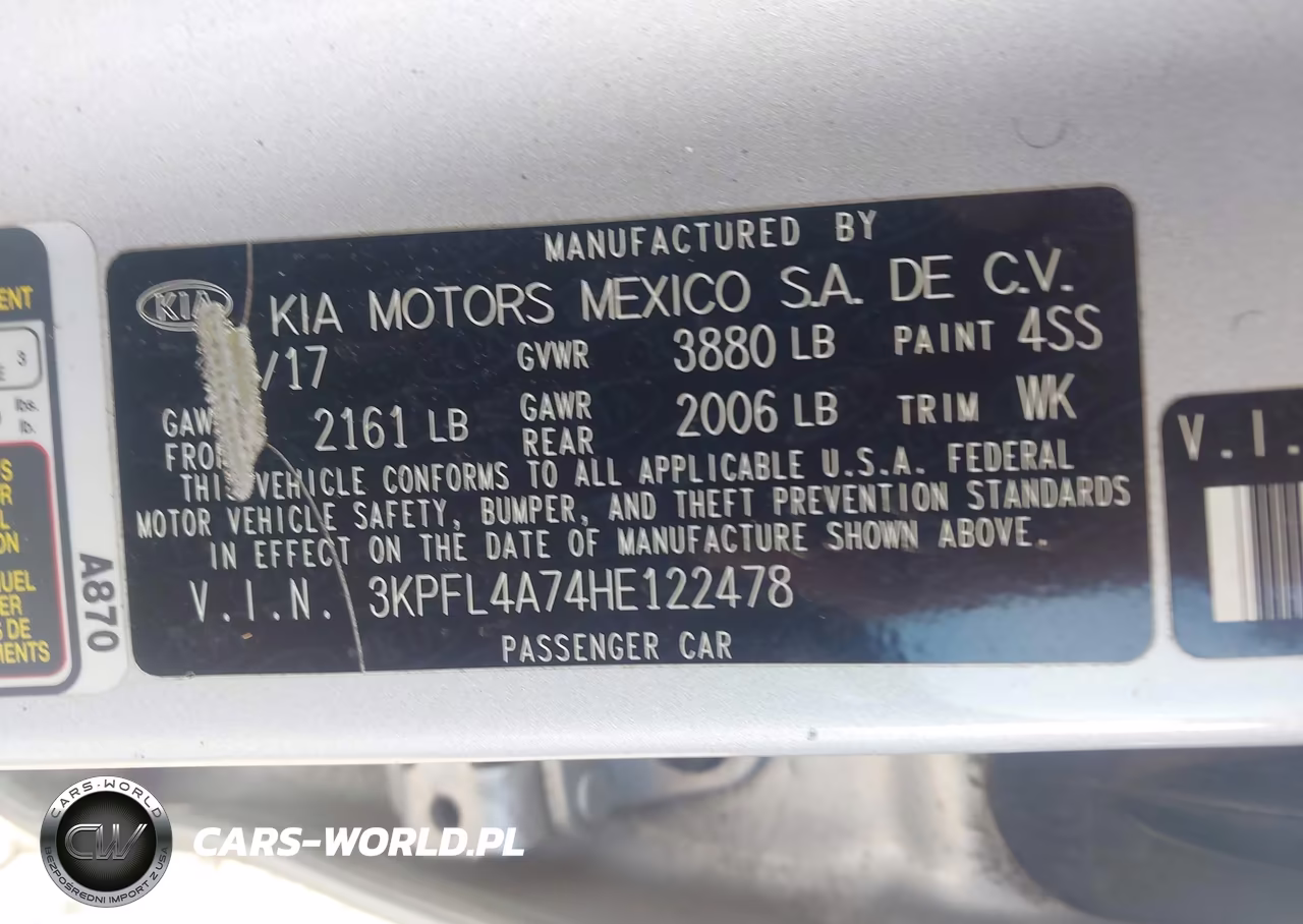 2017 Kia Forte Lx VIN:3KPFL4A74HE122478 - 9