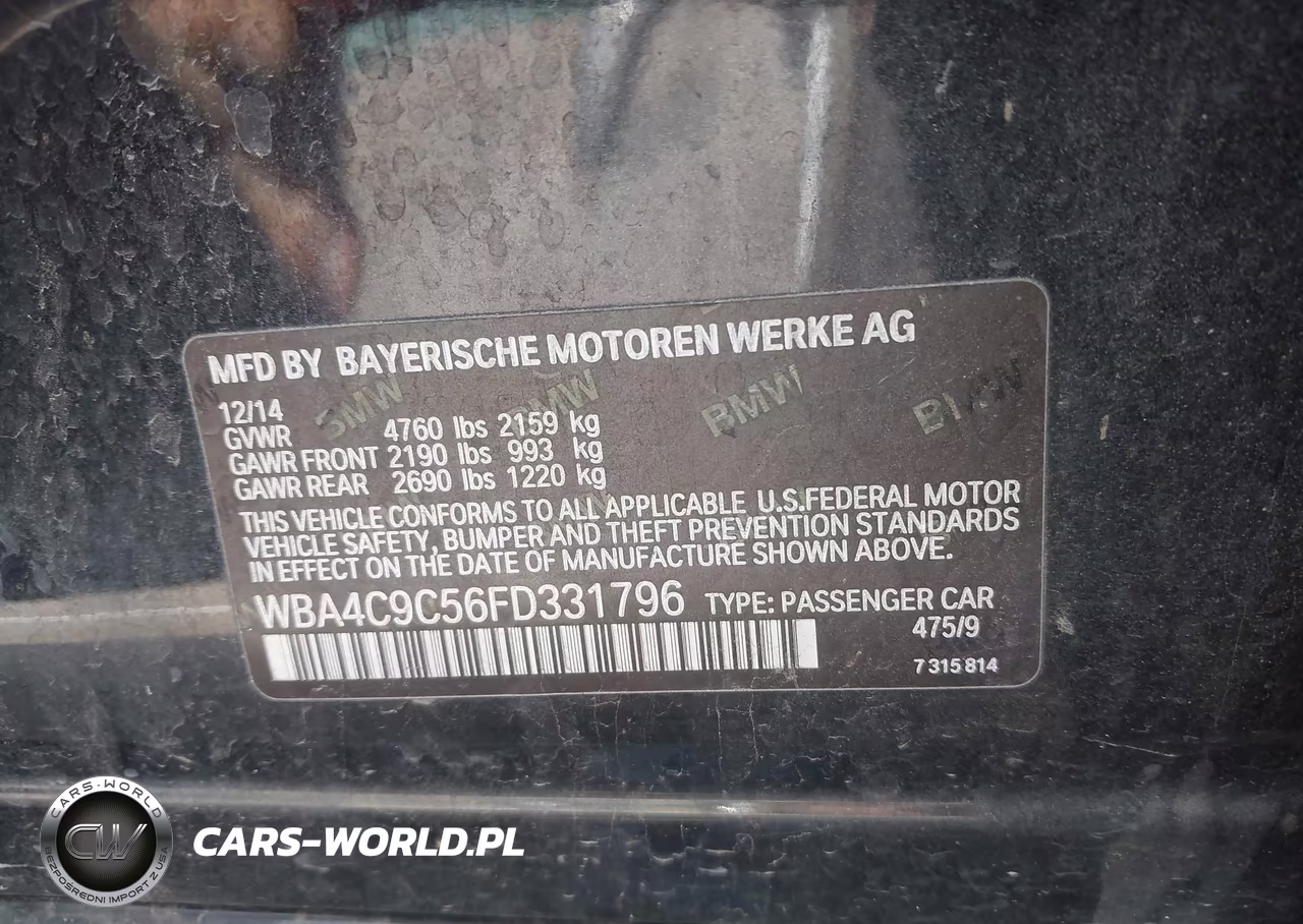 2015 BMW 428 Gran Coupe xDrive VIN:WBA4C9C56FD331796 - 9