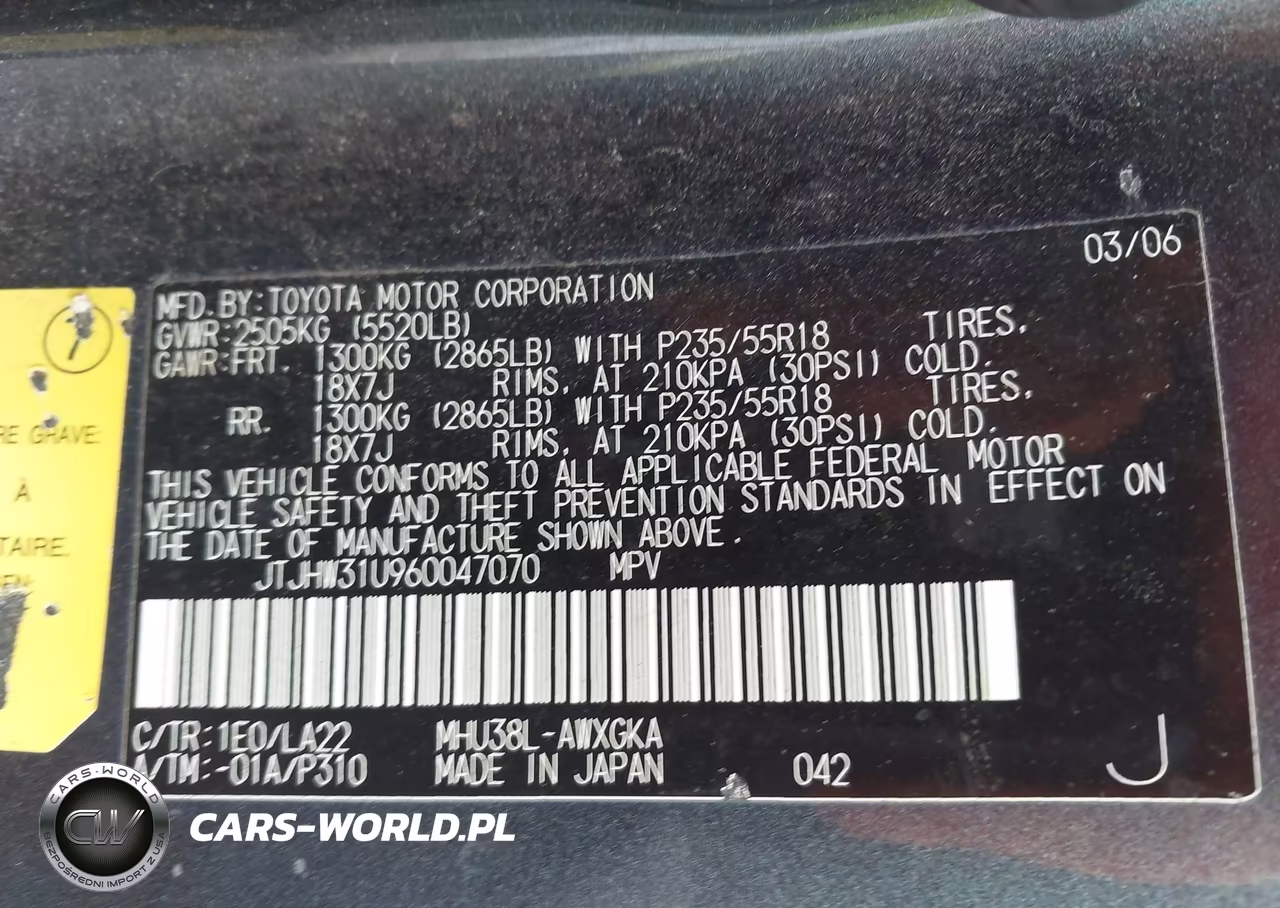2006 Lexus Rx 400H VIN:JTJHW31U960047070 - 9