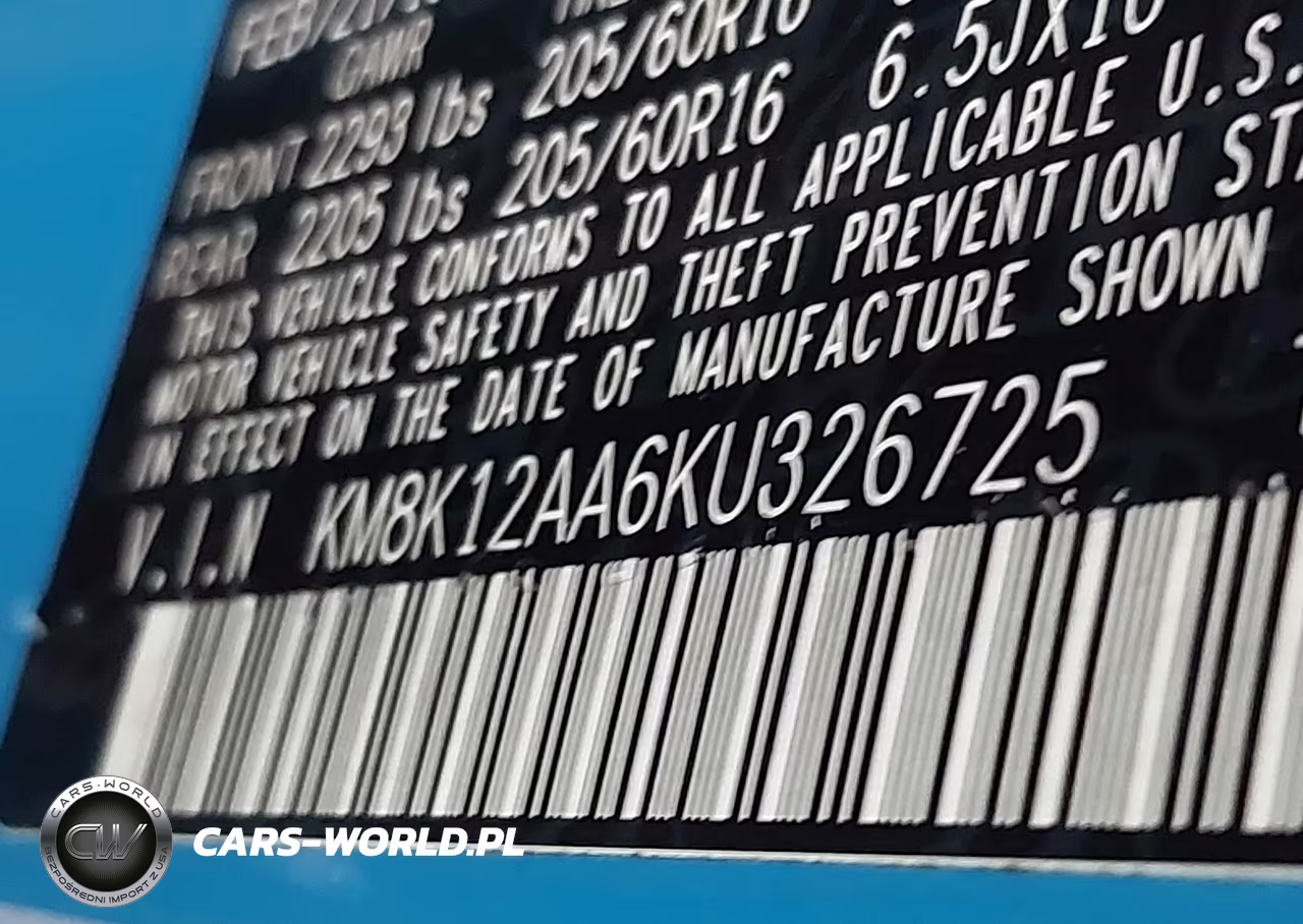 2019 Hyundai Kona Se VIN:KM8K12AA6KU326725 - 9