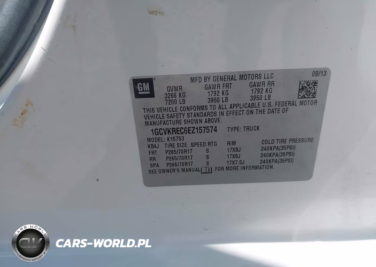 2014 Chevrolet Silverado 1500 2Lt VIN:1GCVKREC6EZ157574 - 9