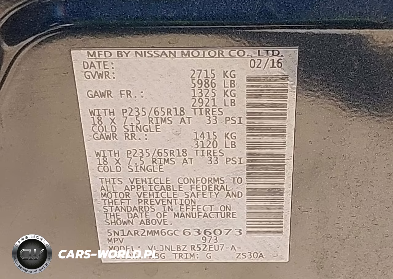 2016 Nissan Pathfinder Platinum-S-Sl-Sv VIN:5N1AR2MM6GC636073 - 9