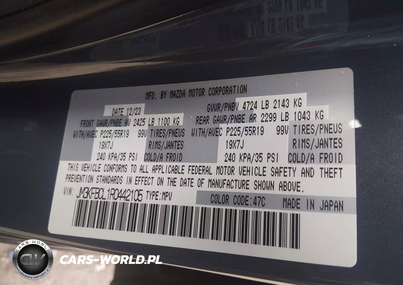 2024 Mazda Cx-5 2.5 S Carbon Edition VIN:JM3KFBCL1R0442105 - 9