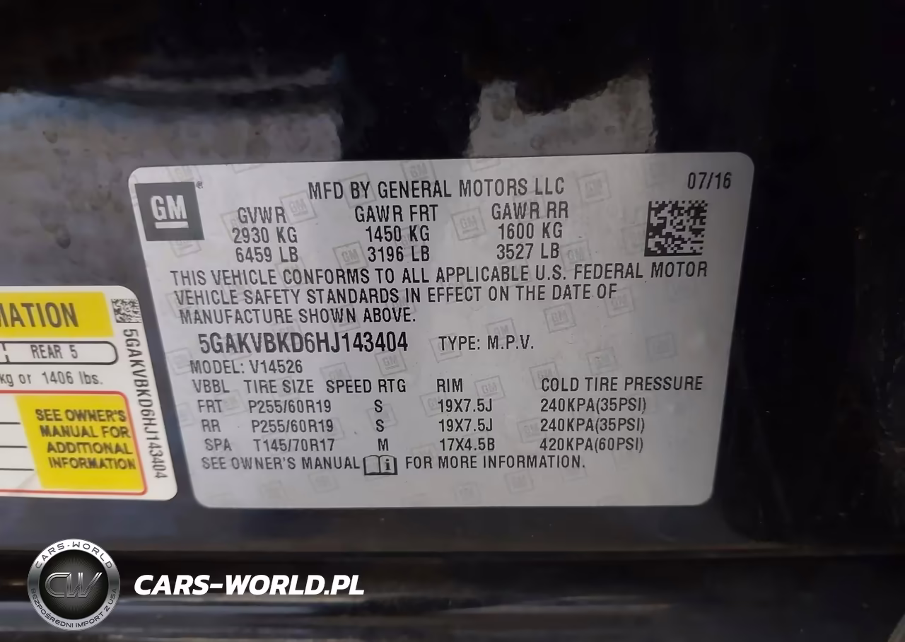 2017 Buick Enclave Leather VIN:5GAKVBKD6HJ143404 - 9