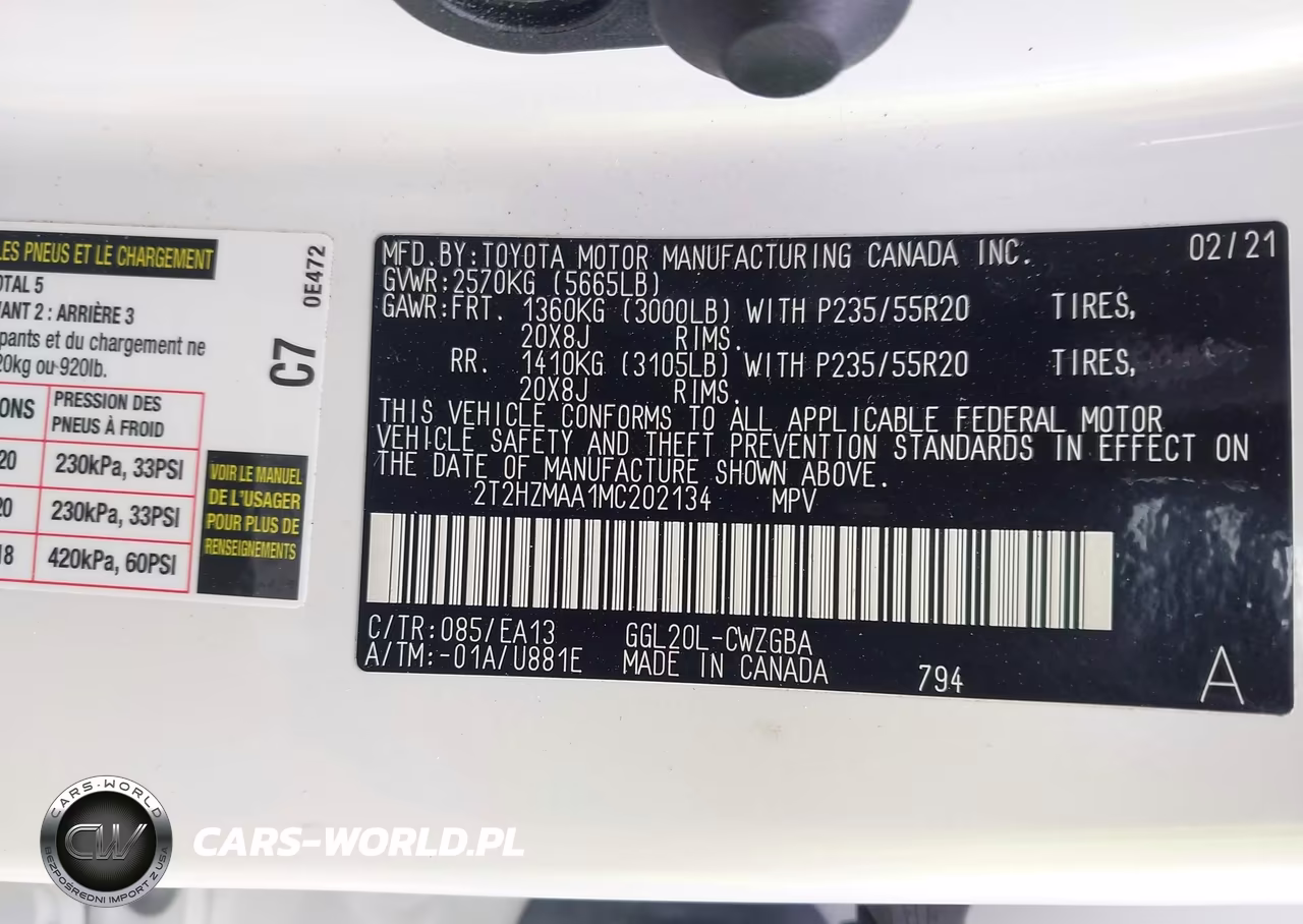 2021 Lexus Rx 350 VIN:2T2HZMAA1MC202134 - 9
