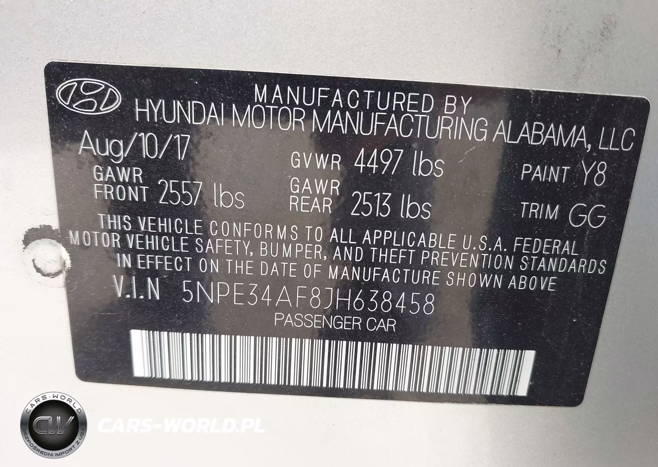 2018 Hyundai Sonata Sel VIN:5NPE34AF8JH638458 - 9