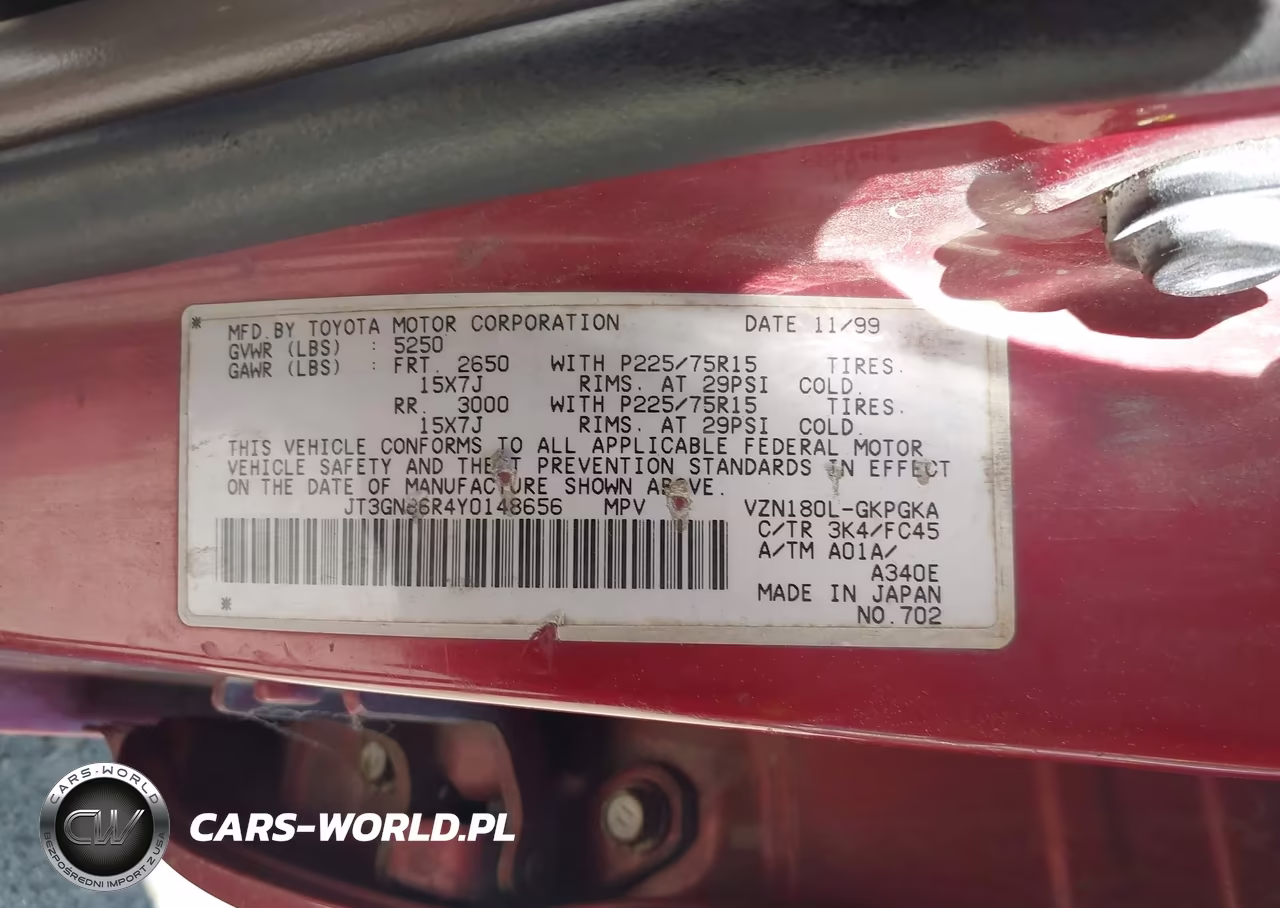 2000 Toyota 4Runner Sr5 V6 VIN:JT3GN86R4Y0148656 - 9