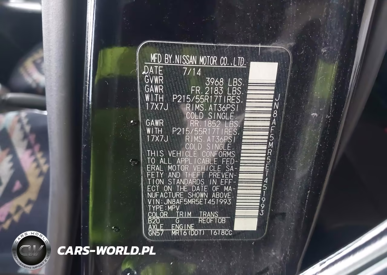 2014 Nissan Juke Sl VIN:JN8AF5MR5ET451993 - 9
