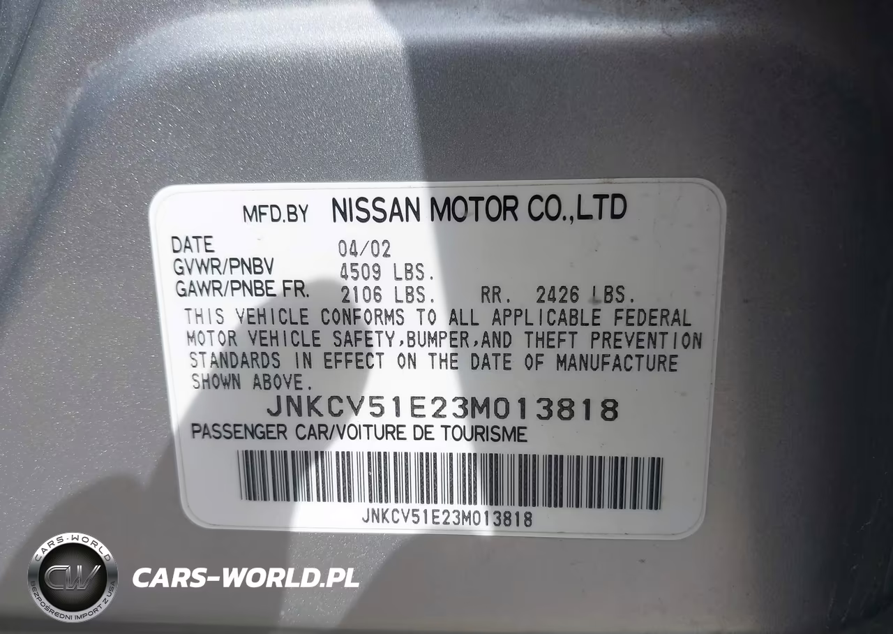 2003 Infiniti G35 Luxury Leather VIN:JNKCV51E23M013818 - 9