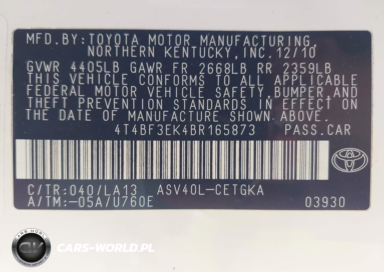 2011 Toyota Camry Xle VIN:4T4BF3EK4BR165873 - 9