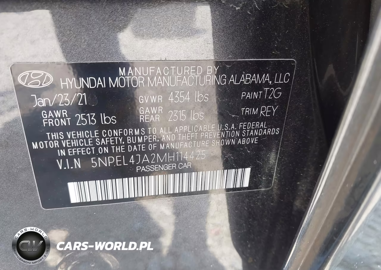 2021 Hyundai Sonata Sel VIN:5NPEL4JA2MH114425 - 9