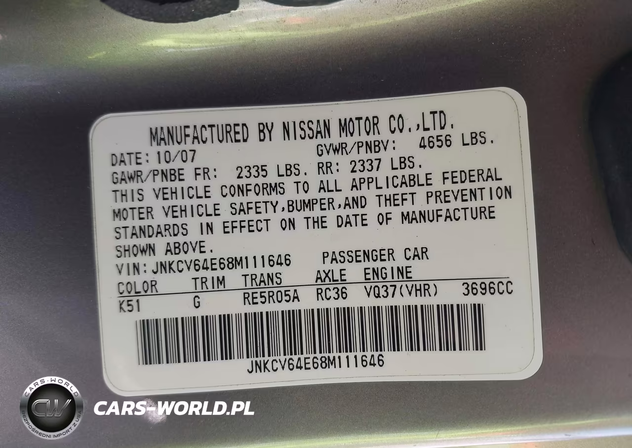 2008 Infiniti G37 Journey VIN:JNKCV64E68M111646 - 9