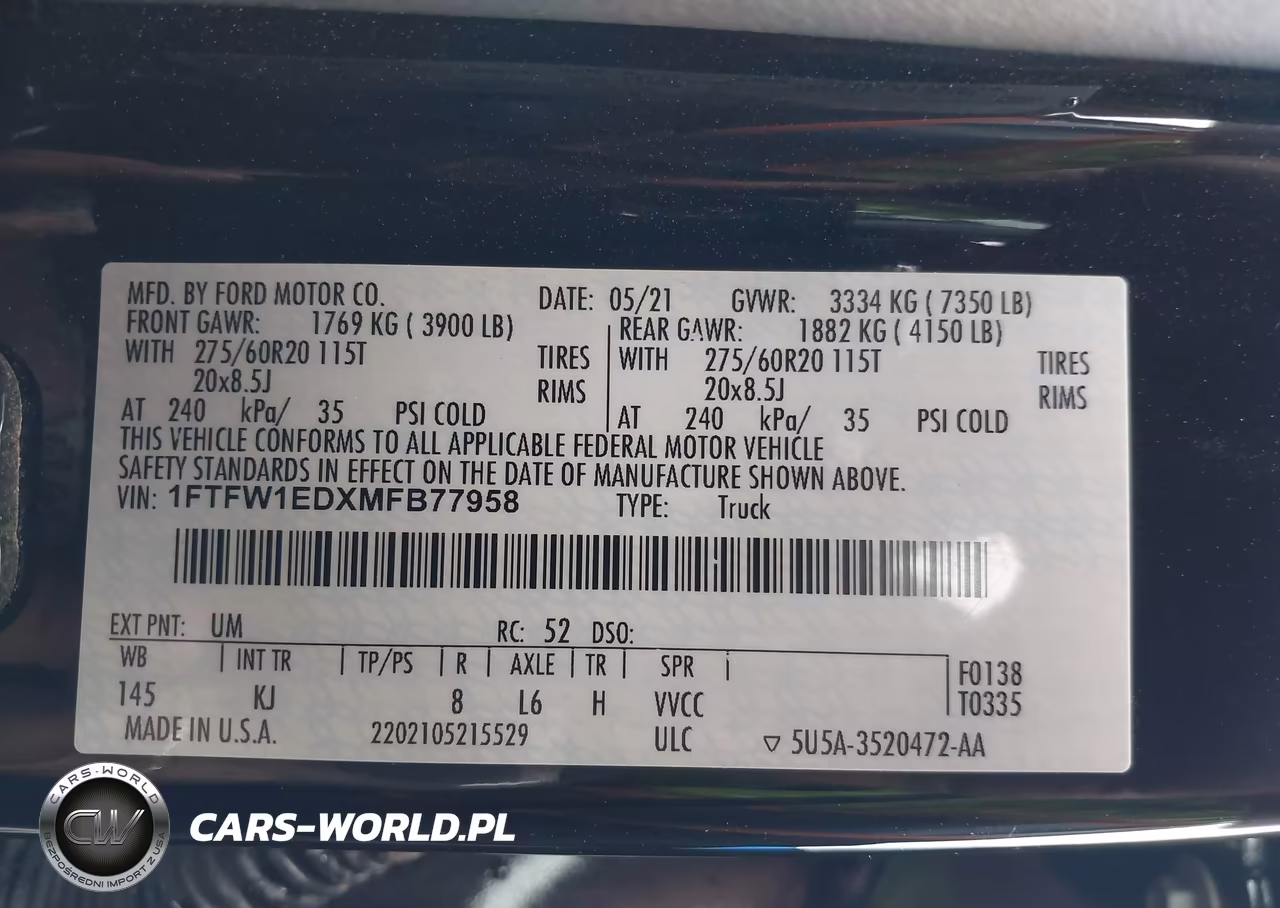 2021 Ford F-150 King Ranch VIN:1FTFW1EDXMFB77958 - 9