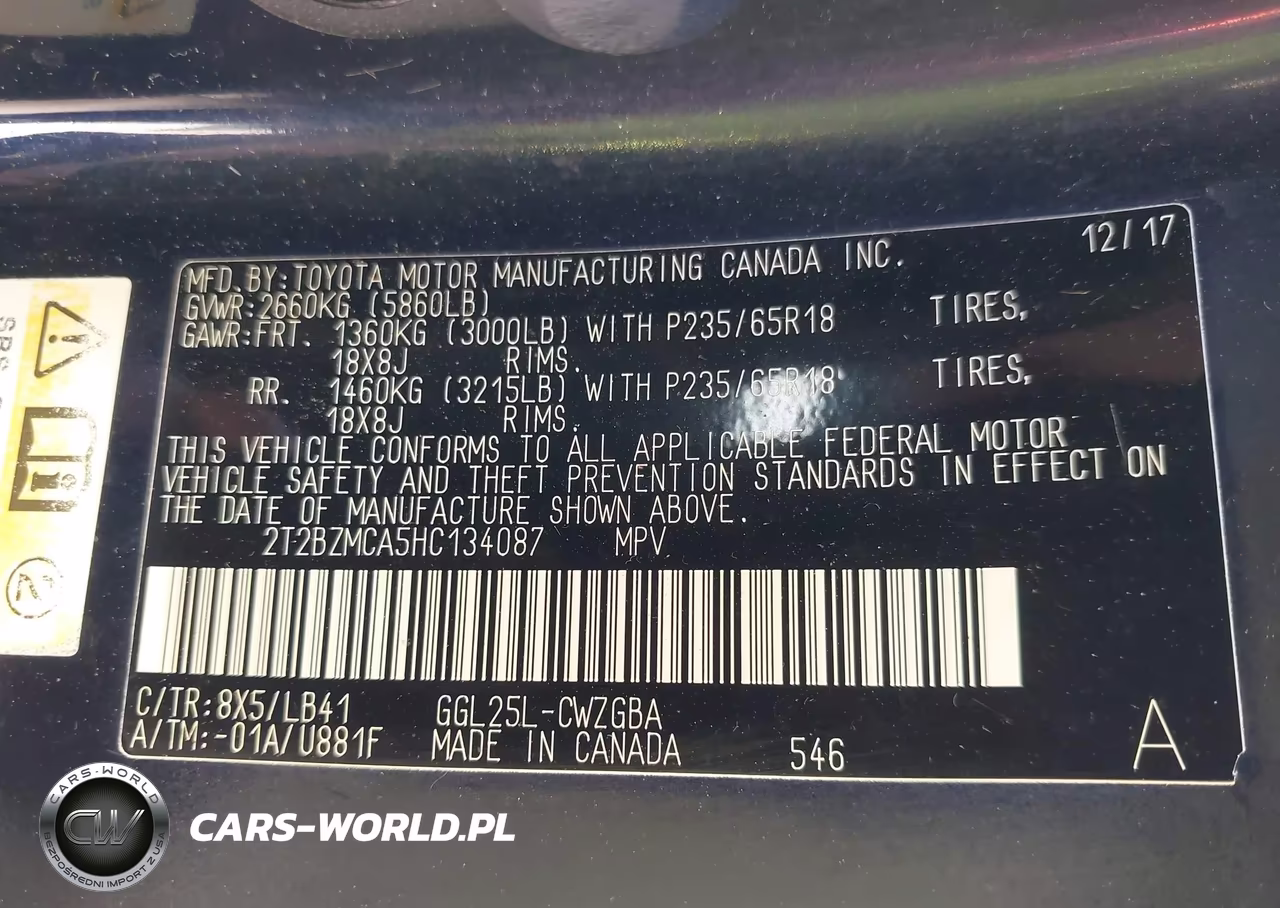 2017 Lexus Rx 350 VIN:2T2BZMCA5HC134087 - 9