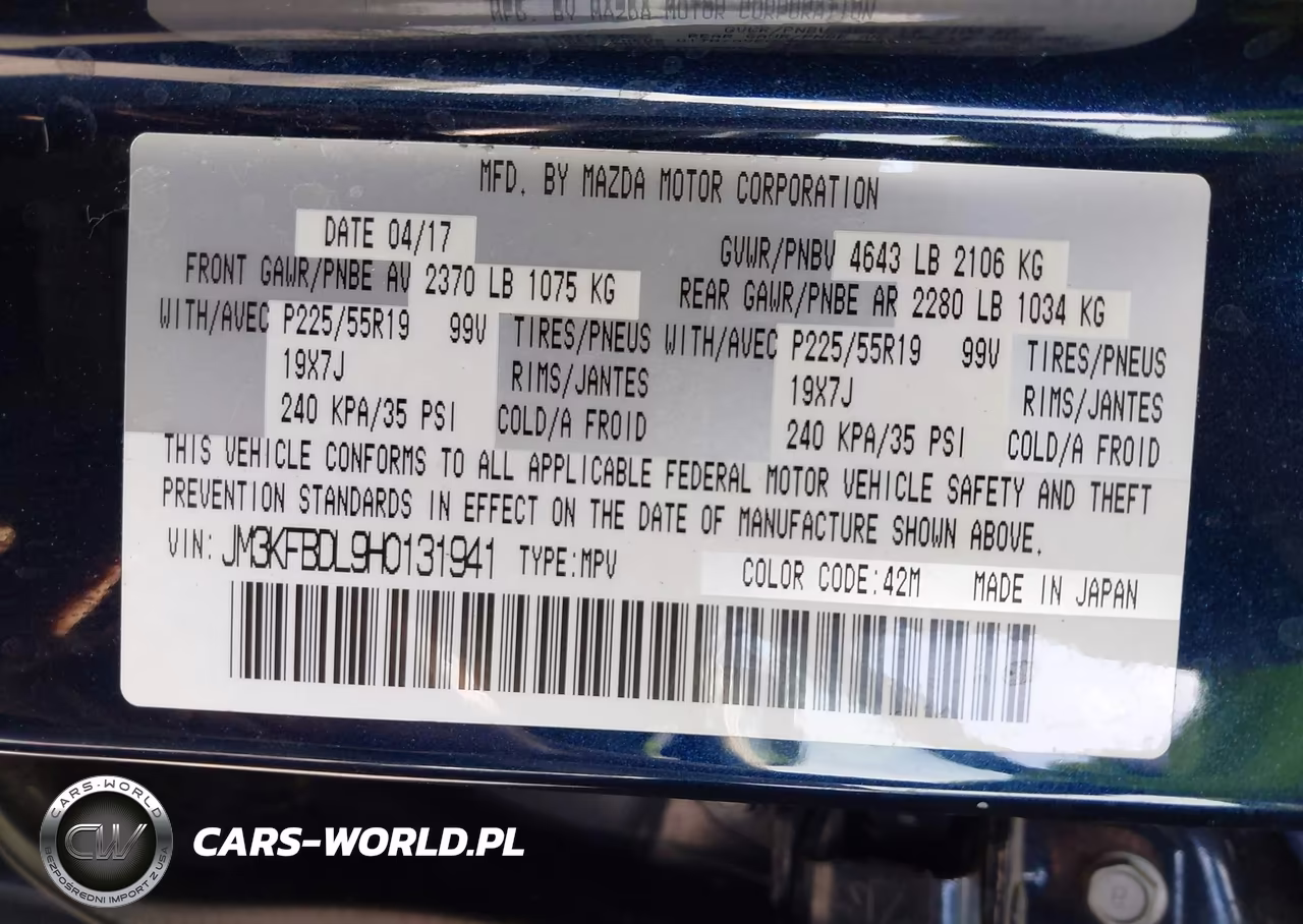 2017 Mazda Cx-5 Grand Touring VIN:JM3KFBDL9H0131941 - 9