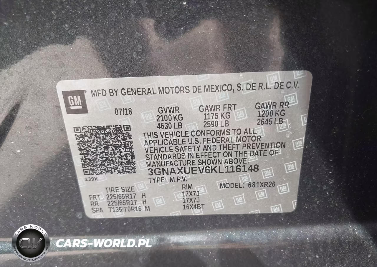 2019 Chevrolet Equinox Lt VIN:3GNAXUEV6KL116148 - 9