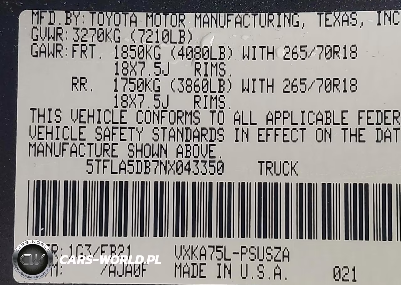 2022 Toyota Tundra Sr5 VIN:5TFLA5DB7NX043350 - 9