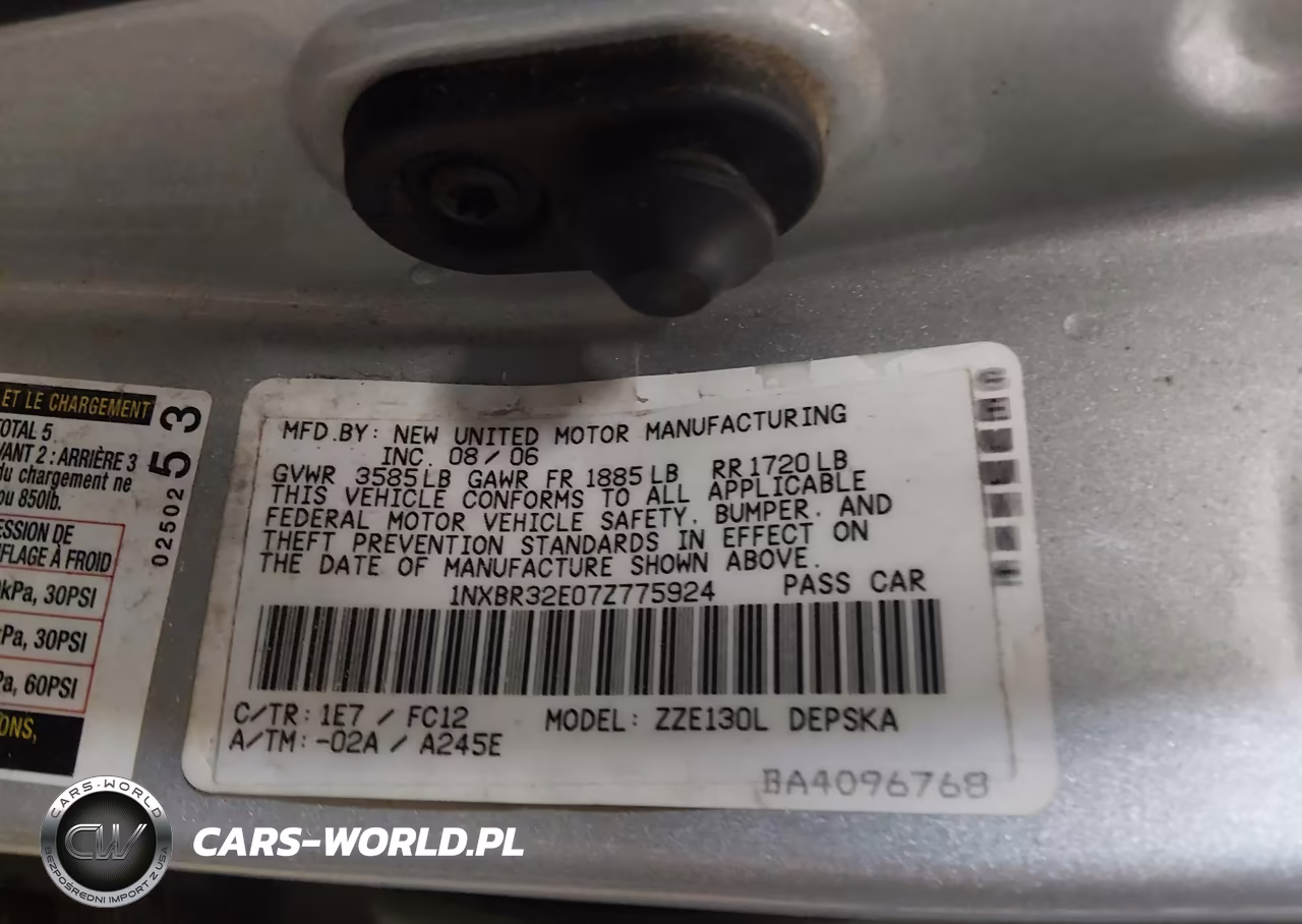 2007 Toyota Corolla S VIN:1NXBR32E07Z775924 - 9