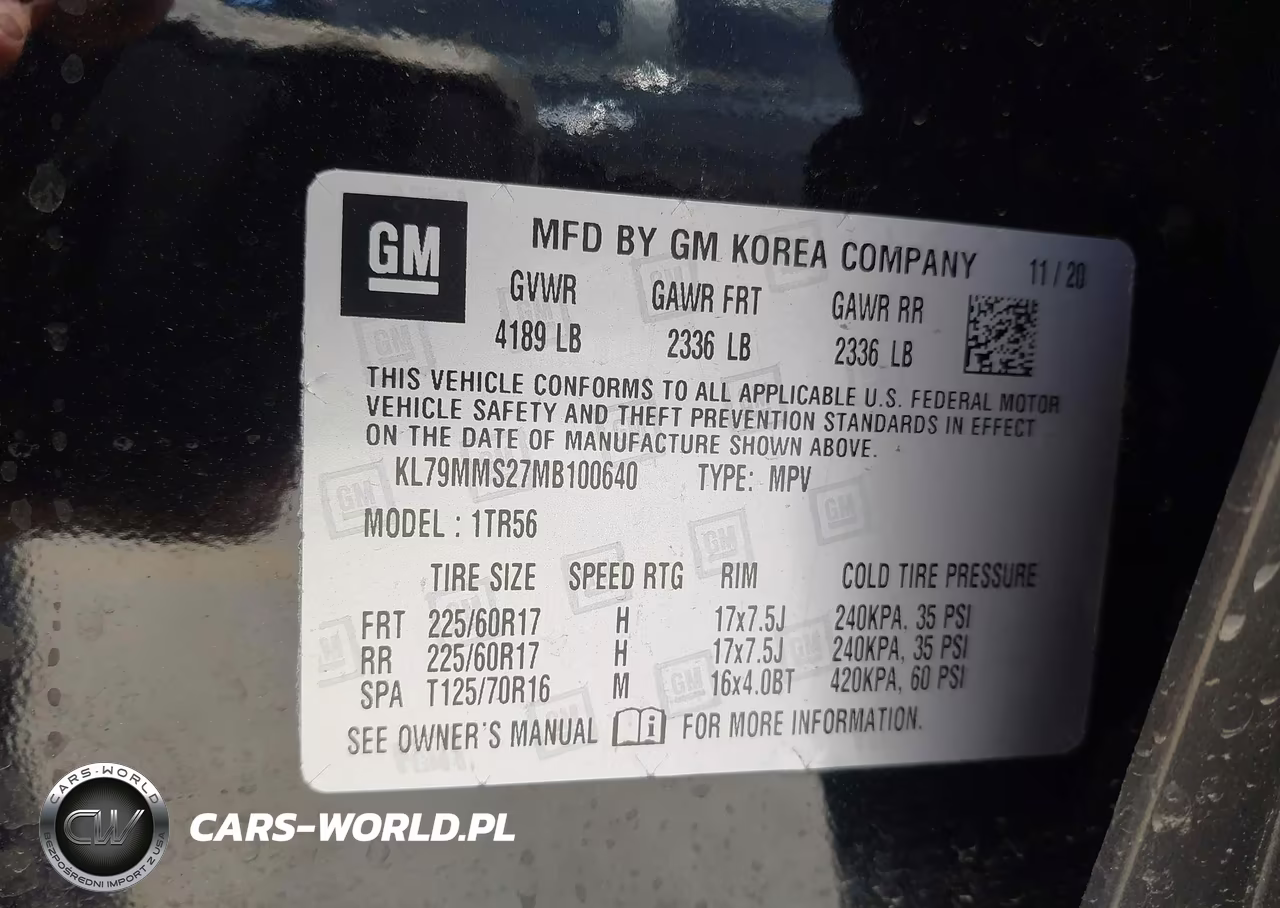 2021 Chevrolet Trailblazer Ls VIN:KL79MMS27MB100640 - 9