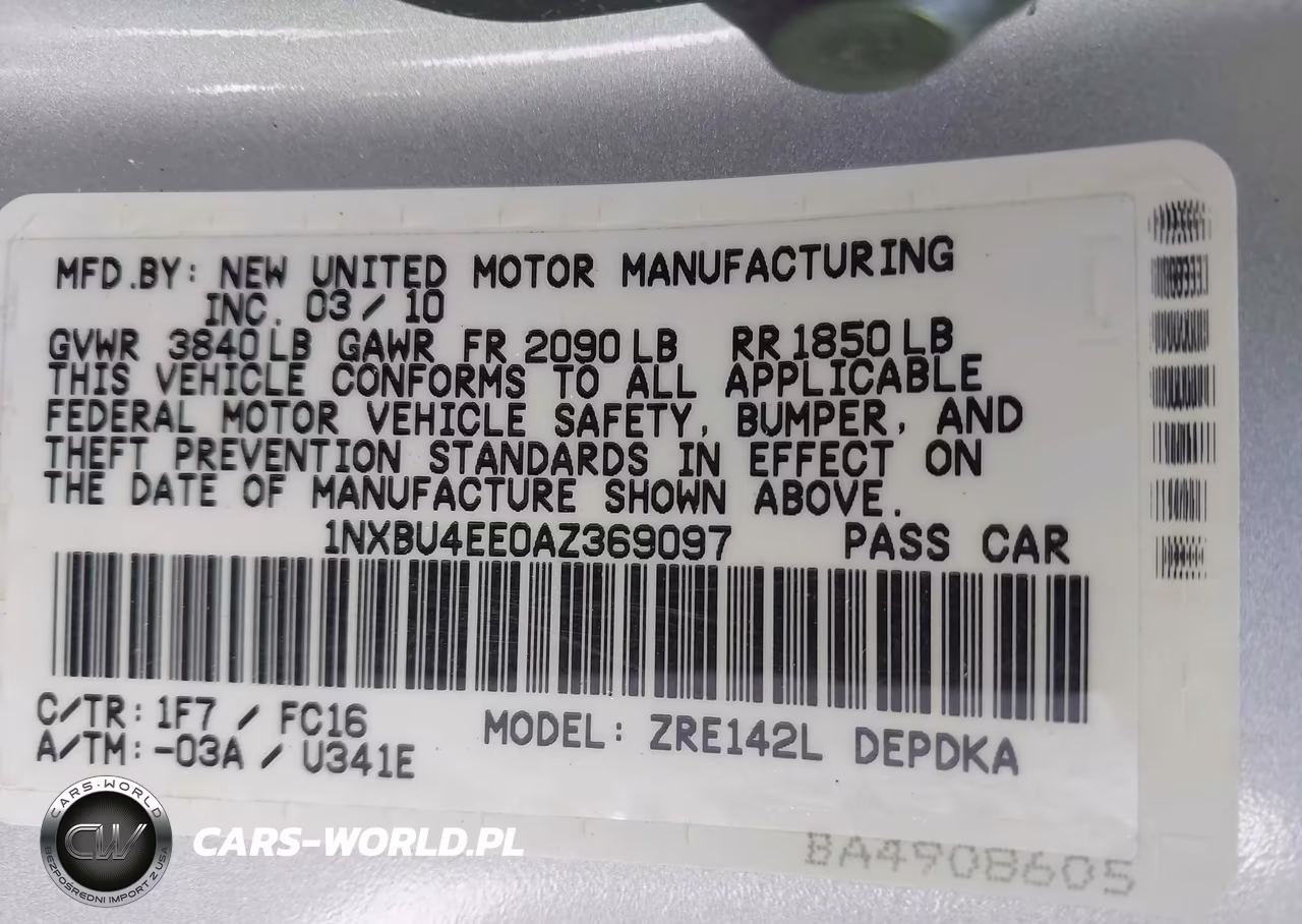 2010 Toyota Corolla Le VIN:1NXBU4EE0AZ369097 - 9